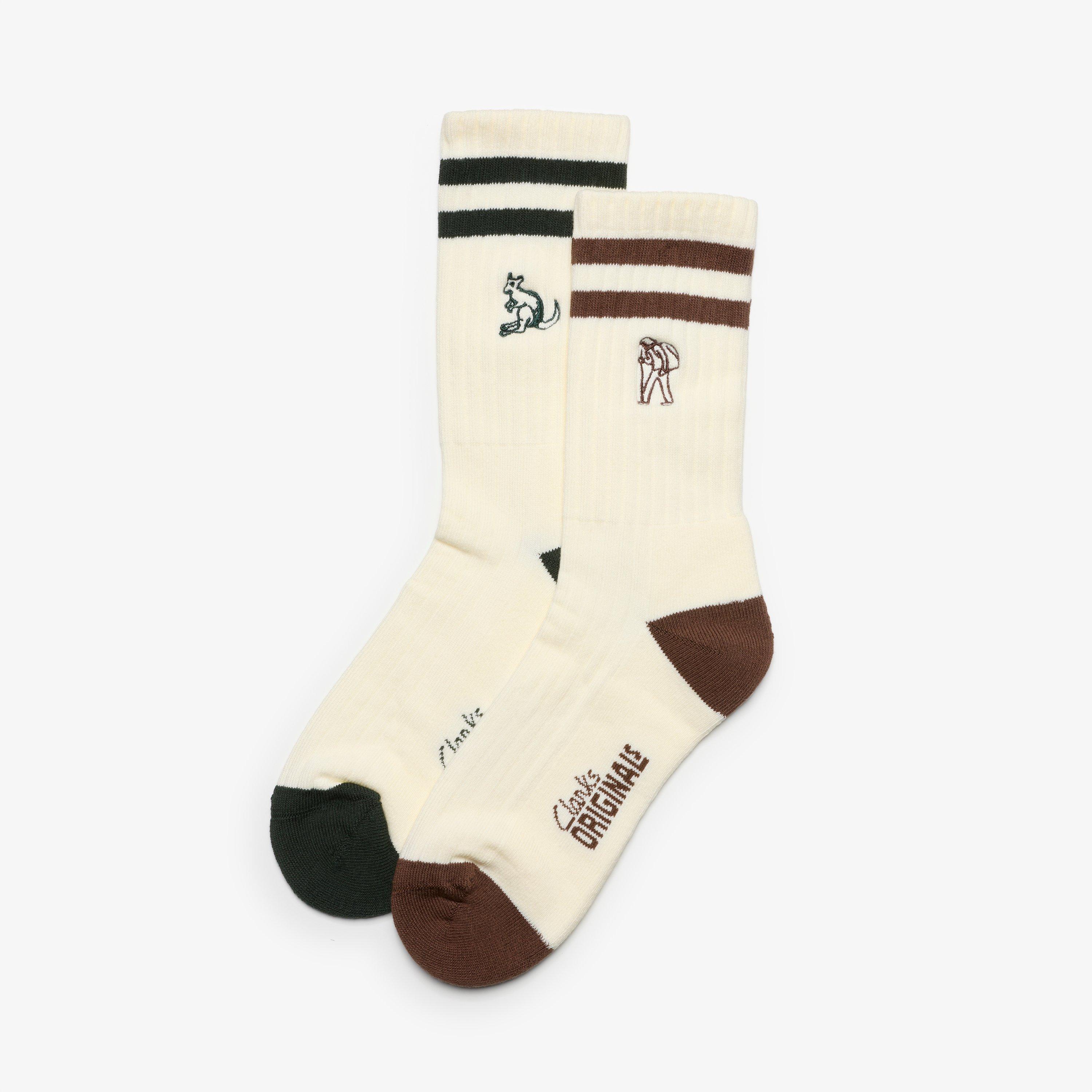 Originals 2 Pack Socks Green/Cola